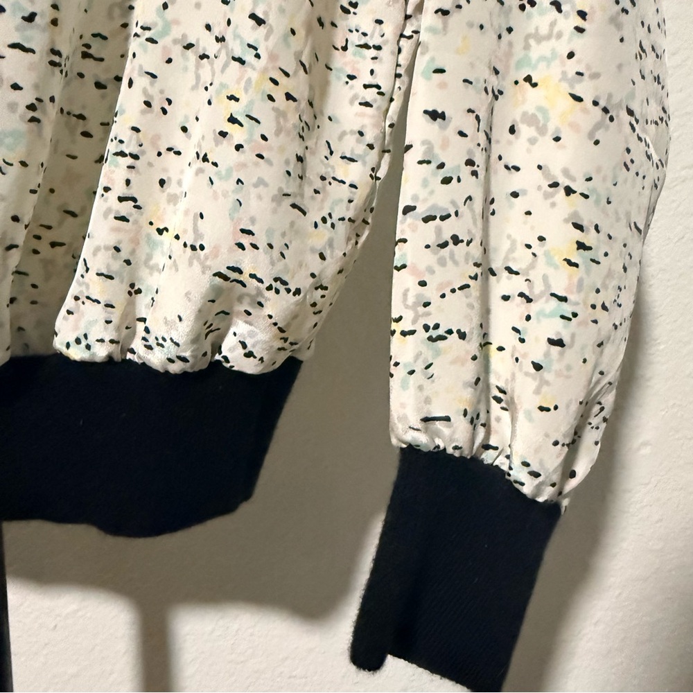 Notations Black and White Patterned Blouse - image 3